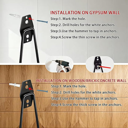 8 Pack Garage Hooks Heavy Duty with Anti-Slip Coating, Steel Utility Ladder Hooks for Hanging Garden Tools, Hoses, Ropes, Bikes and More (5.3in)