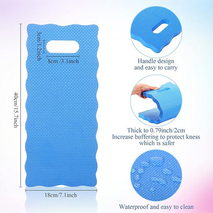 Woanger 6 Pcs Garden Kneeling Mat Foam Knee Mat Gardening Waterproof Knee Cushion for Baby Bath Seat Floor Yoga Exercise Seating Praying Work Classroom, 15.7 x 7 x 0.8 Inch (Multicolor)
