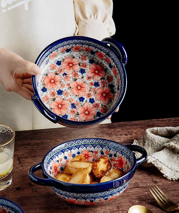 Baking Dishes For Oven, 1 Quart Round Casserole Dishes For Oven-safflower-round 950ml