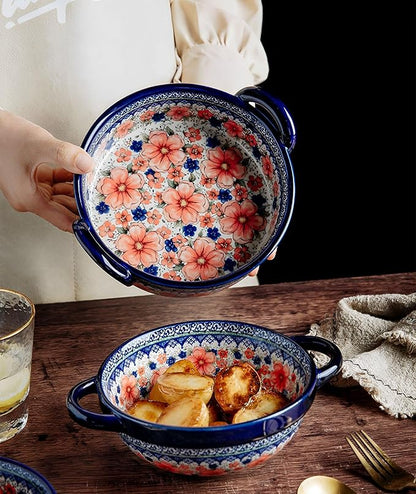 Baking Dishes For Oven, 1 Quart Round Casserole Dishes For Oven-safflower-round 950ml