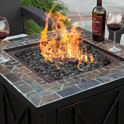 Mr. Fireglass Natural Lava Rock, 0.4"- 0.8" Small Volcanic Lava Rock for Indoor & Outdoor Fire Pits, Fireplaces, Fire Bowls & Fire Table, Decorative Garden Landscaping, Potted Plants -10 Pounds, Black
