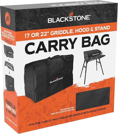 Blackstone Tabletop Griddle Carry Bag – Fits 17 Inch & 22 Inch Tabletop – Portable BBQ Grill Griddle Carry Bag - 600D Heavy Duty Weather-Resistant Cover Accessories – 5035
