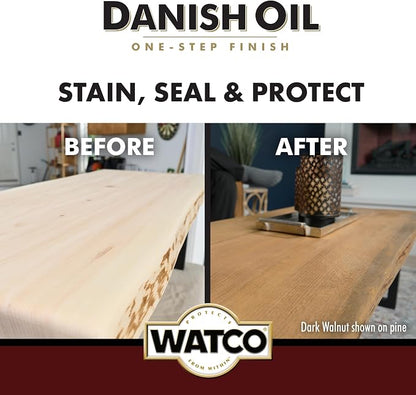 Watco A65741 Danish Oil Wood Finish, Quart, Natural