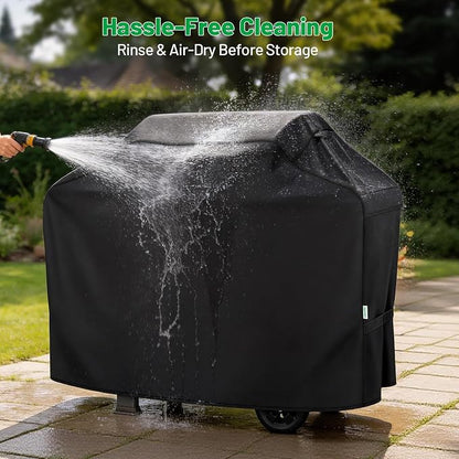 Grill Cover 60 Inch, Arborlily BBQ Grill Cover for Outdoor Grill, Heavy Duty Waterproof Gas Barbecue Grill Cover for Weber, Char-Broil, Nexgrill, Black