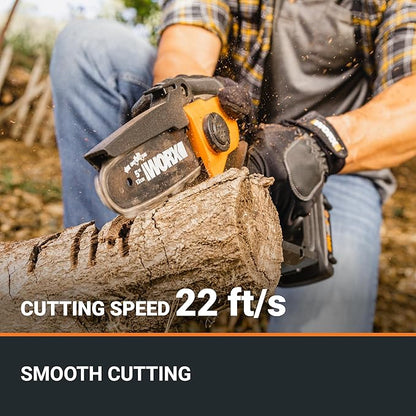 WORX WG324.9 20V Power Share 5” Cordless Pruning Saw, Bare Tool Only, Black and Orange