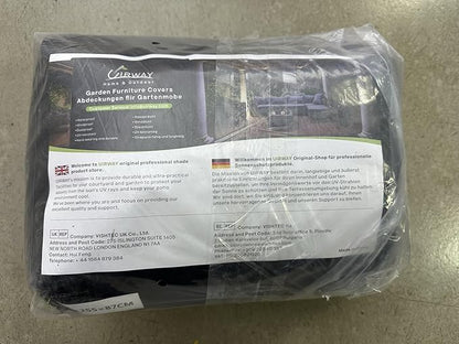 UIRWAY V-Shape Outdoor Sectional Sofa Cover Waterproof with Air Vent, 118" L/118" L x 33.5" D x 31" H, Heavy Duty Patio Furniture Covers, Outdoor Couch Cover with Reflective Strips