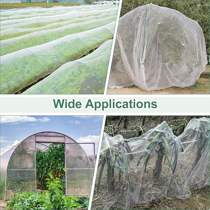 Garden Netting Pest Barrier 10X33FT Ultra Fine Garden Neting Plant Cover Garden Mesh Barrier Garden Netting for Raised Beds Insect Netting Mesh Cover Protection for Vegetable Flower Fruits Greenhouse