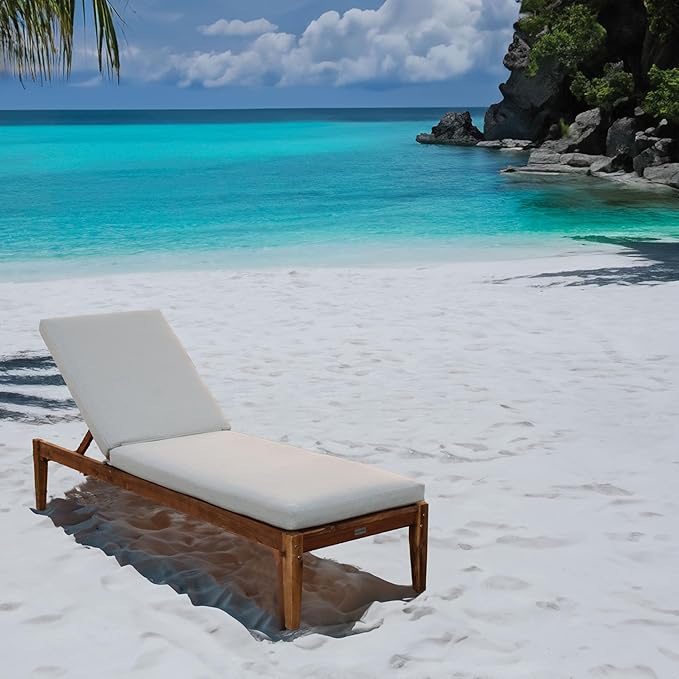 Tommy Bahama Chaise Cushion, 26" X 77" X 2.5", Bamboo Bay Sand