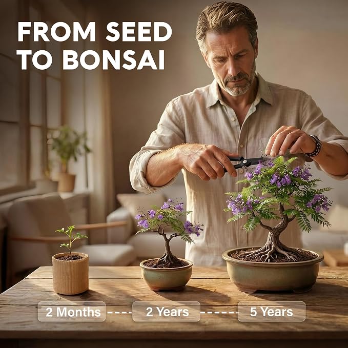 Bonsai Tree Kit Deluxe - 5X Unique Japanese Bonzai Trees | Complete Indoor Bonsai Starter Kits for Growing Trees – DIY Gardening Gifts for Mother, Women & Men, for Father's Day