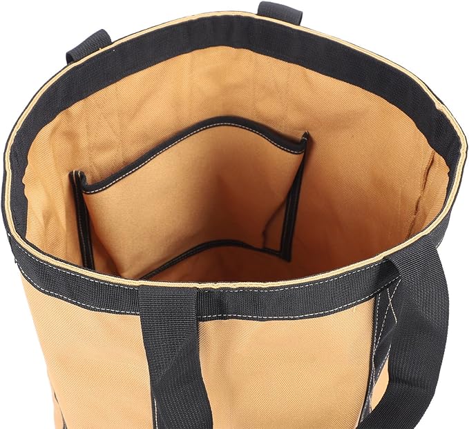 Luqeeg Tool Bucket Bag, Heavy Duty Tool Organizer, Portable Electrician Storage Organizer, 30kg Capacity Oxford Fabric 50 X 30cm for Garden Construction Carpenter Electrician