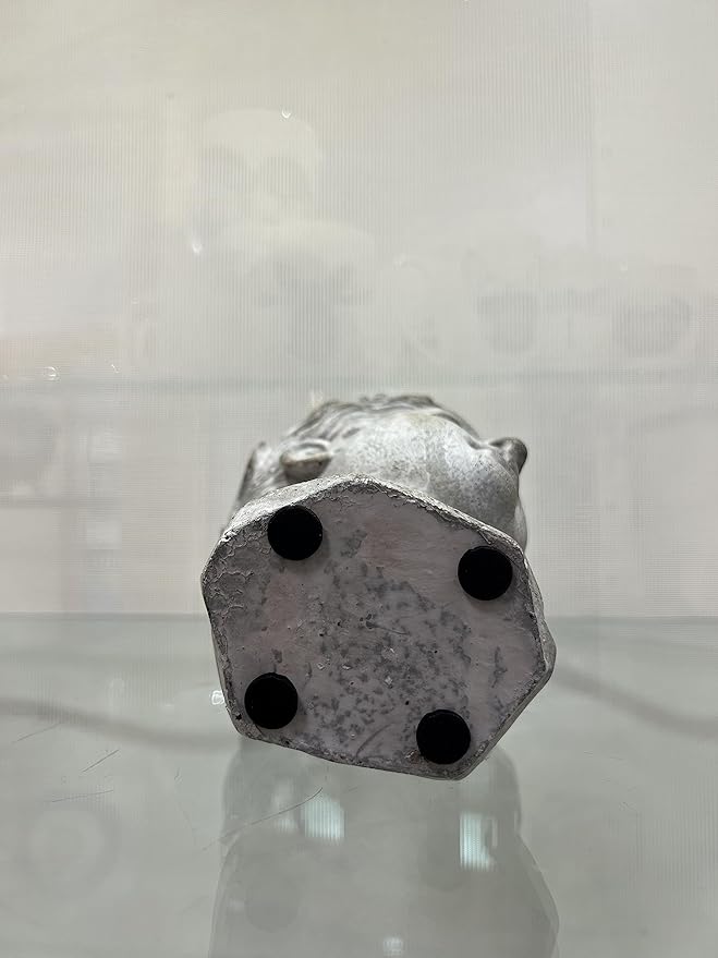 Abbott Collection Aphrodite Head Planter – Extra Small Indoor and Outdoor Planter Pots - Whimsical Woman Statue Head Planter for Flowers and Succulents (Grey/Gold, 6.5" Tall, 2.75" Opening)