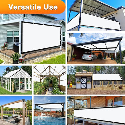 Artpuch Outdoor Pergola Shade Cover 8' X 9' Sun Shade Cloth with Grommets, 90% UV Protection Canopy Patio Privacy Screen (Customized Available) GN107, White