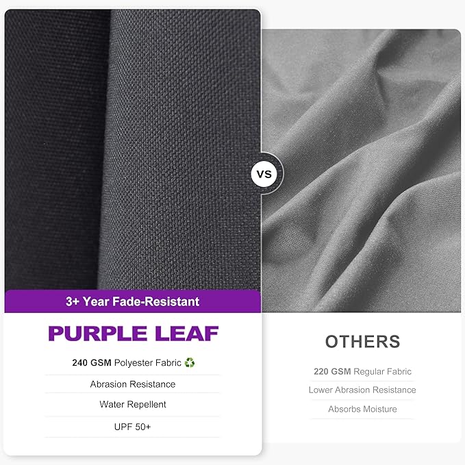 PURPLE LEAF 8.2' X 11.5' Left-right Tilting Patio Umbrella Outdoor Cantilever Swivel Rectangle Umbrella with Tilt Aluminum Offset Umbrella with 360-degree Rotation for Garden Deck Pool Patio Grey