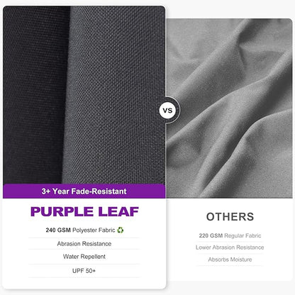 PURPLE LEAF 8.2' X 11.5' Left-right Tilting Patio Umbrella Outdoor Cantilever Swivel Rectangle Umbrella with Tilt Aluminum Offset Umbrella with 360-degree Rotation for Garden Deck Pool Patio Grey