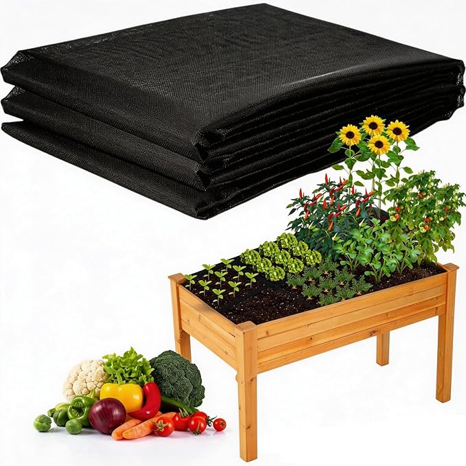 63x114 inch Raised Garden Bed Liner, Non Woven Fabric Liner for Large Veg Trough, Backyard, Patio, Balcony with Bed Liner ，Cuttable Plant Liner with Soil Containment & Water Drainage