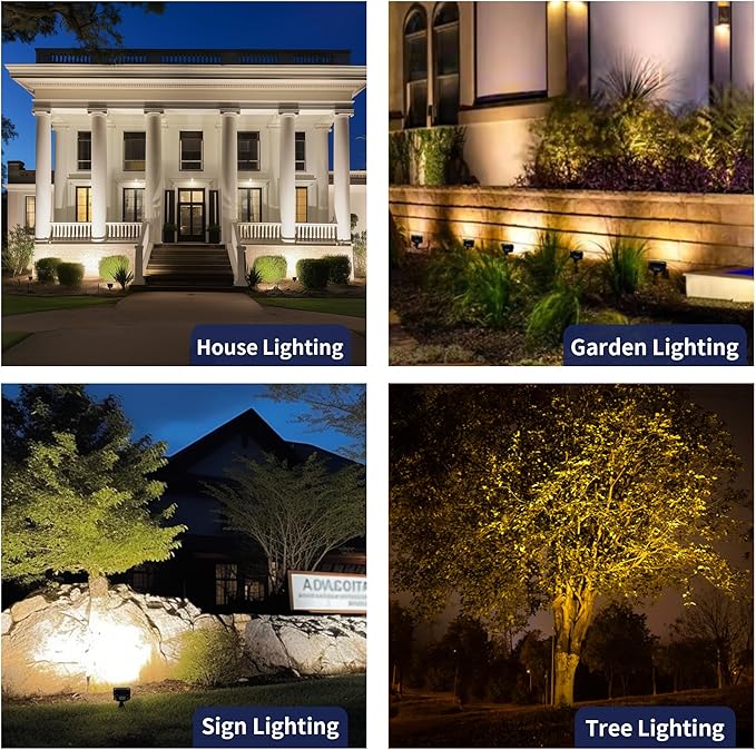 Gardenreet Low Voltage LED Flood Light - 7W Landscape Wall Wash Light, 12V Outdoor IP65 Waterproof Angle Adjustable, Warm White Wide Beam Hardwired Aluminum Brown for Garden Yard Patio House