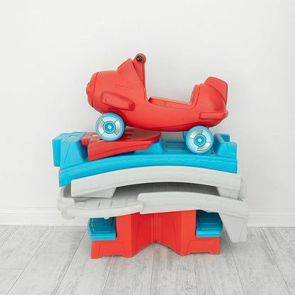 Step2 Sky Rider Up & Down Roller Coaster Kids Ride On Toy, Push Car, Indoor/Outdoor Playset, Made of Durable Plastic, Max Weight 50 lbs., for Toddlers 2-5 Years Old