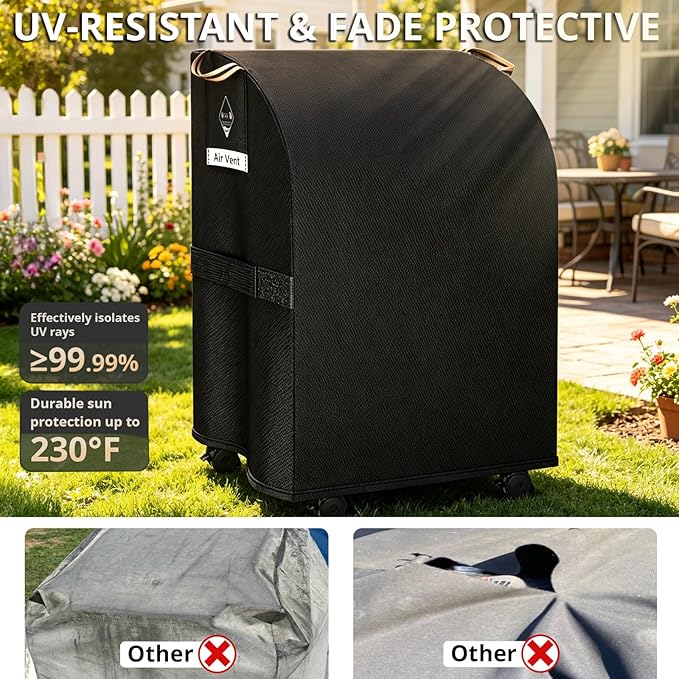 [Upgraded 1000D Heavy Duty Fabric]32" Small Grill Cover for Outdoor Grill,Waterproof 2 Burner Grill Cover,Rip-proof Barbecue Cover for Weber Char-Broil Nexgrill & More Grills with Collapsed Side Table