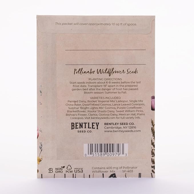 He Makes Everything Beautiful - Pollinator Wildflower Mix Seed Packets - 25 Seed Packs - Perfect Eco-Friendly Gift for Gardeners & Friends - Non GMO Seeds