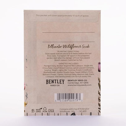 He Makes Everything Beautiful - Pollinator Wildflower Mix Seed Packets - 25 Seed Packs - Perfect Eco-Friendly Gift for Gardeners & Friends - Non GMO Seeds