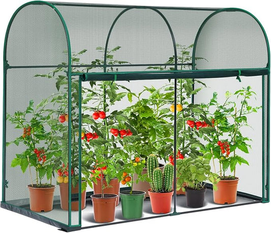 Ohuhu Crop Cages for Garden Plant: 6x3x5 Ft Tent Cage, Plant Netting Cover with Zipper, Garden Bed Cover, Plant Cover from Animal Wind-Resistant Garden Cage for Fruit Vegetable Flower