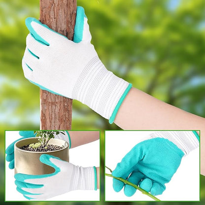Gardening Gloves for Women Thorn Proof, Ladies Garden Gloves, Breathable Rubber Coated Yard Work Gloves