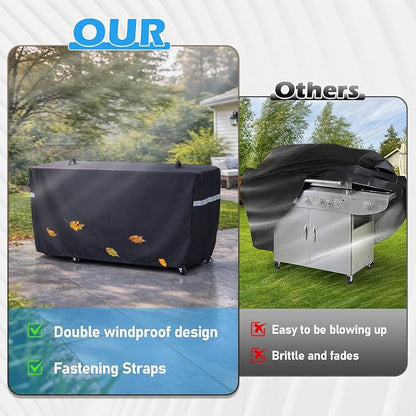 Utheer Grill Cover for Royal Gourmet 4/6/8 Burner Gas Grill & Griddle, Upgraded Full-Length Heavy-Duty 600D Waterproof Outdoor Cover, Fits PD4001/GB4000P /GD402/GB8000/GD401/GB8003/GB4001