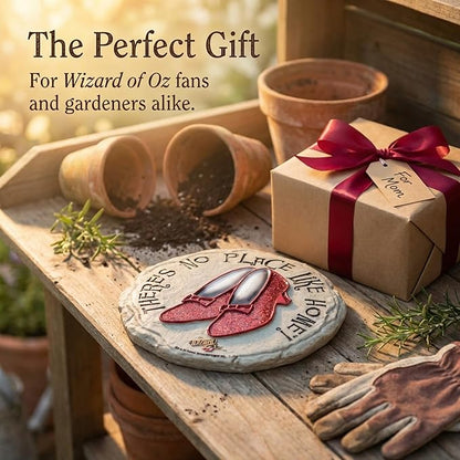Spoontiques Ruby Slippers Stepping Stone - Wizard of Oz Decorative Garden Stone for Yard, Patio, Garden or Walkway - Outdoor or Indoor Home Decor