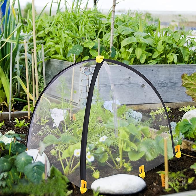 2 PCS Insect Barrier Plant Tent Cover-22 x 22 x 23 Inch Bug Guard Cover with Stakes-Insect Bird Barrier Netting Mesh for Protect Vegetable Plants Fruits Flowers from Birds Animal Eating
