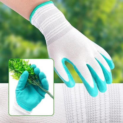 Gardening Gloves for Women Thorn Proof, Ladies Garden Gloves, Breathable Rubber Coated Yard Work Gloves