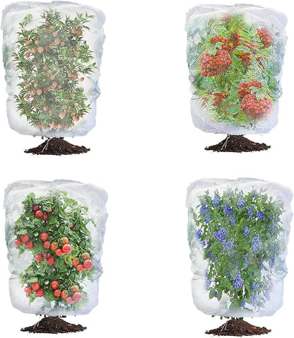 afzdby Garden Mesh Netting with Drawstring,Plants Cover Protection from Anti Birds,Bugs,Cicadas,and Insects-Pest Barrier Bag for Blueberry Bushes,Citrus,Tomatoes,Vegetables,Fruit Tree and Orange