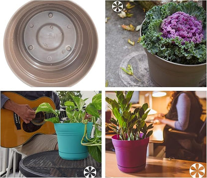 Bloem Saturn Planter w/Saucer 12" Calypso (SP1227)