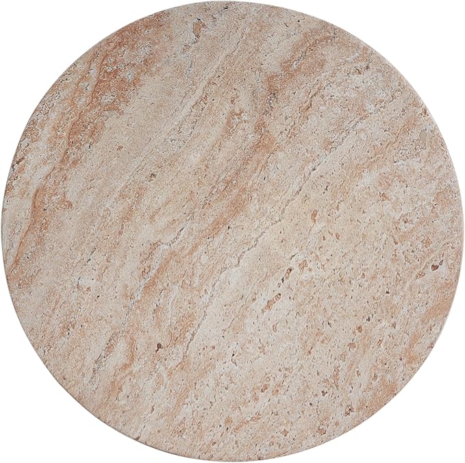 Christopher Knight Home Jaym 18.00" H Indoor Outdoor Accent Side Table, Patio Decorative End Table, Hourglass-Shaped Lightweight Concrete Garden Stool for Patio Balcony & Garden Decor, Travertine
