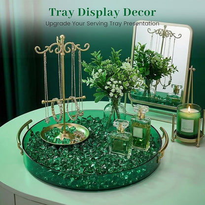 DomeStar 150PCS Fake Ice, Vase Fillers Green Acrylic Fake Diamonds Plastic Gems for Fish Tank Table Scatter Decoration