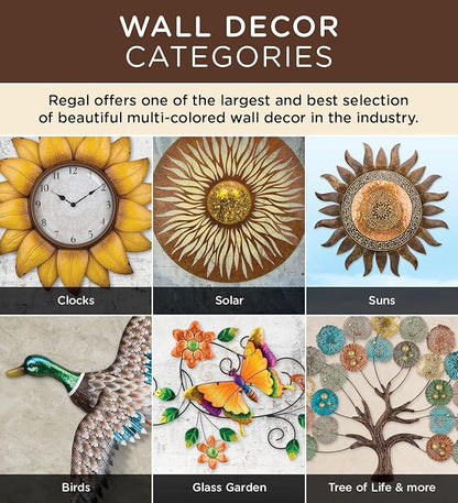 Regal Art & Gift Dazzle Large Metal Sun Wall Decor - 36 Inch | Indoor Outdoor Rust-Resistant Sunburst Sculpture | Eye-Catching Metal Sun Wall Art Accent for Patio, Garden, Living Room