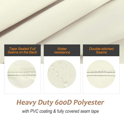 NettyPro Griddle Cover for Blackstone 36 inch Griddle Waterproof Heavy Duty 4 Burner Flat Top Gas Grill Cover for Blackstone 36" Griddle Cooking Station and Camp Chef FTG600, Beige
