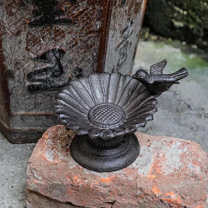 Cast Iron Bird Feeder Tray – Vintage Style Bird Feeder, Heavy Duty, Weatherproof, Outdoor Garden Décor