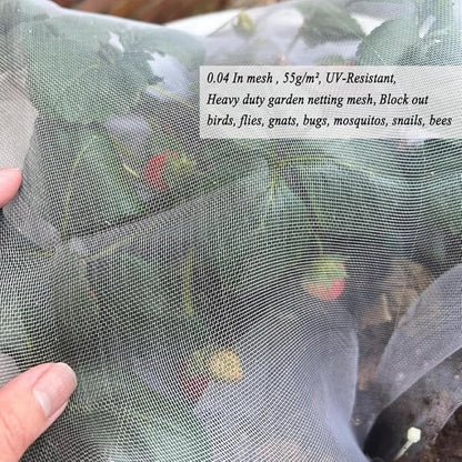 6.5X50Ft Garden Netting Pest Barrier – Ultra Fine Mesh Netting Plant Covers & Row Cover, Protects Vegetables, Fruits, Flowers from Mosquitoes, Insects, Birds, Deer & Squirrels