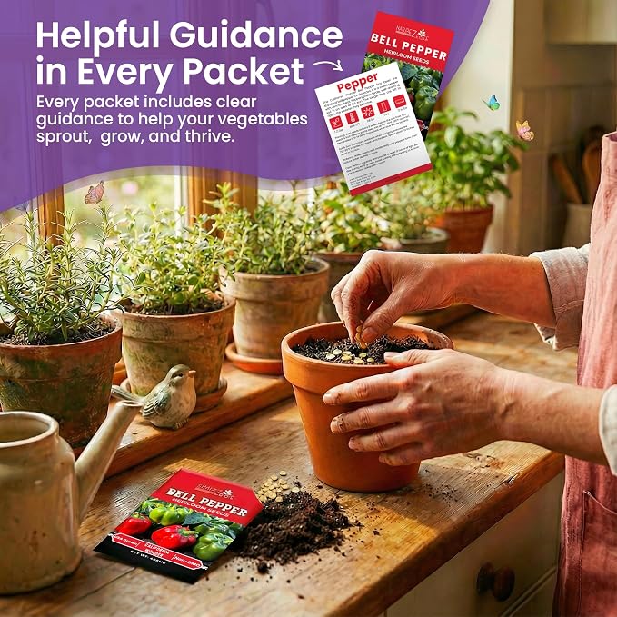 11 Heirloom Seeds for Planting Vegetables and Fruits, 4800 Survival Seed Vault and Doomsday Prepping Supplies, Gardening Seeds Variety Pack, Vegetable Seeds for Planting Home Garden Non GMO