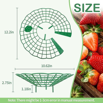 5 Packs Strawberry Supports - Reusable Strawberry Plant Stand Waterproof Growing Frame Plastic Fruit Tray Protectors Sturdy Strawberry Growing Racks to Keep Strawberries Off Mold, Rot and Dirt