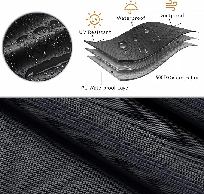38" Built-in Grill Cover for Outdoor Grill, Waterproof BBQ Grill Top Cover Outdoor Kitchen & Grill Head Cover - 38" W x 28" D x 24" H