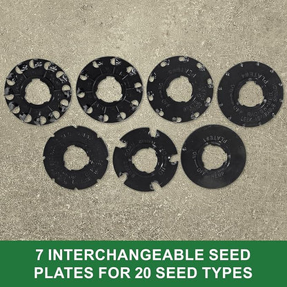 John Deere 3lb Garden Seeder with 7 Seed Plates, Sweet Corn Planter for use in Prepared Soil