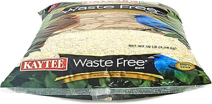 Kaytee Wild Bird (No Mess or Waste Free) Food Seed Blend for Blue Jays, Woodpeckers, Juncos, Cardinals, Grosbeaks, Sparrows, and Finches, 10 Pound, (Packaging May Vary) (Pack of 2)