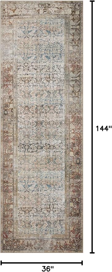 Loloi Amber Lewis Georgie Collection GER-09 Multi/Spice 3'-0" x 12'-0", .19" Pile Height, Runner Rug