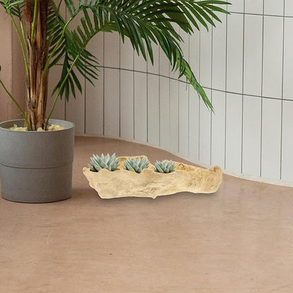 DOITOOL Imitation Tree Root Flower Pot 13.38X4.72X3.54In Resin Succulent Planter for Indoor Outdoor Garden Desk Decoration