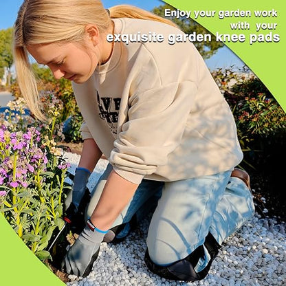 5 Pack Garden Knee Pads for Men Women, Lightweight Waterproof KneePads for Gardening, Anti Slip Leather Foam Padding Kneeling Pads for Flooring and Carpet Cleaning, House work, Gardening Maintain, Knee Protector,Gray