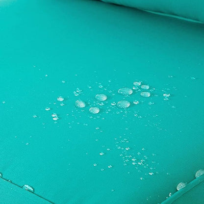 ARTPLAN Outdoor Deep Seating Cushions with Backrest Set, All-Weather Waterproof Patio Sofa Cushions for Sectionals, High-Resilience Foam Garden Furniture Cushion Cover,Aqua