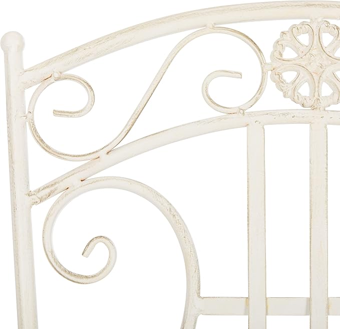 SAFAVIEH PAT5028A Outdoor Collection Semly Pearl White 3-Piece Bistro Set