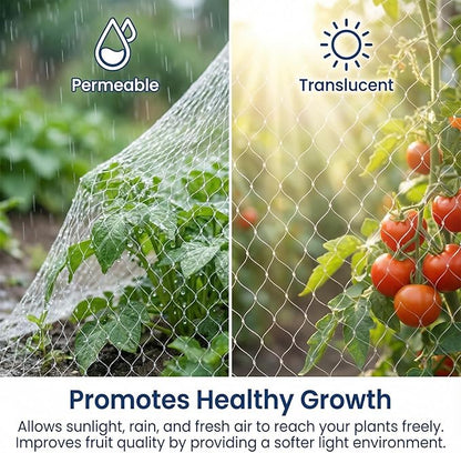 GWHOLE 9.8 x26 Ft Garden Netting with 1'' Square Mesh with Cable Tie for Fruit, Vegetable, Plant Trees Protection, White