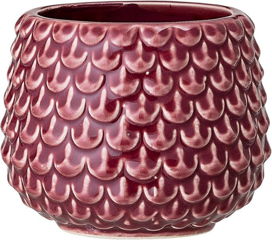 Bloomingville Stoneware Flower Pot Pinecone, Planter, 3,75'', Red